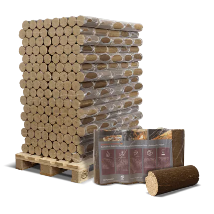 Premium Buchenholz Briketts 160 x 6 kg Hartholz  Heizwert: ≥ 5,0 kWh/kg  Asche: ≤ 0,9 %