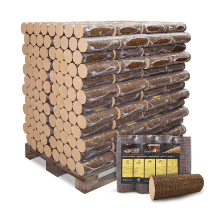 Premium Plus Buchenholz Briketts 96 x 10 kg Hartholz  Heizwert: ≥ 5,2 kWh/kg  Asche: ≤ 0,6 %