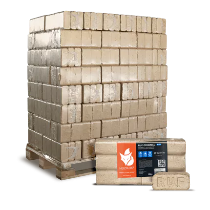 RUF Original Blue 96 x 10 kg Nadelholz   Heizwert 4,6 kWh/kg   Asche 1,0 %