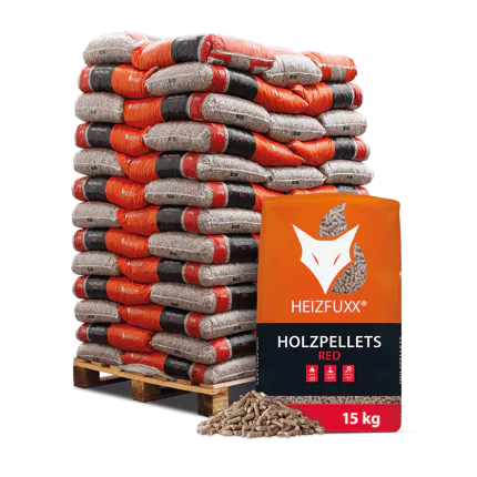 Holzpellets Red 65 x 15 kg ENplus A1  Hartholz  Heizwert ≥ 4,6 kWh/kg